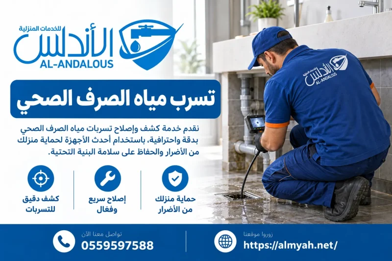 تسرب مياه الصرف الصحي 0559597588 خصم يصل الى 30%