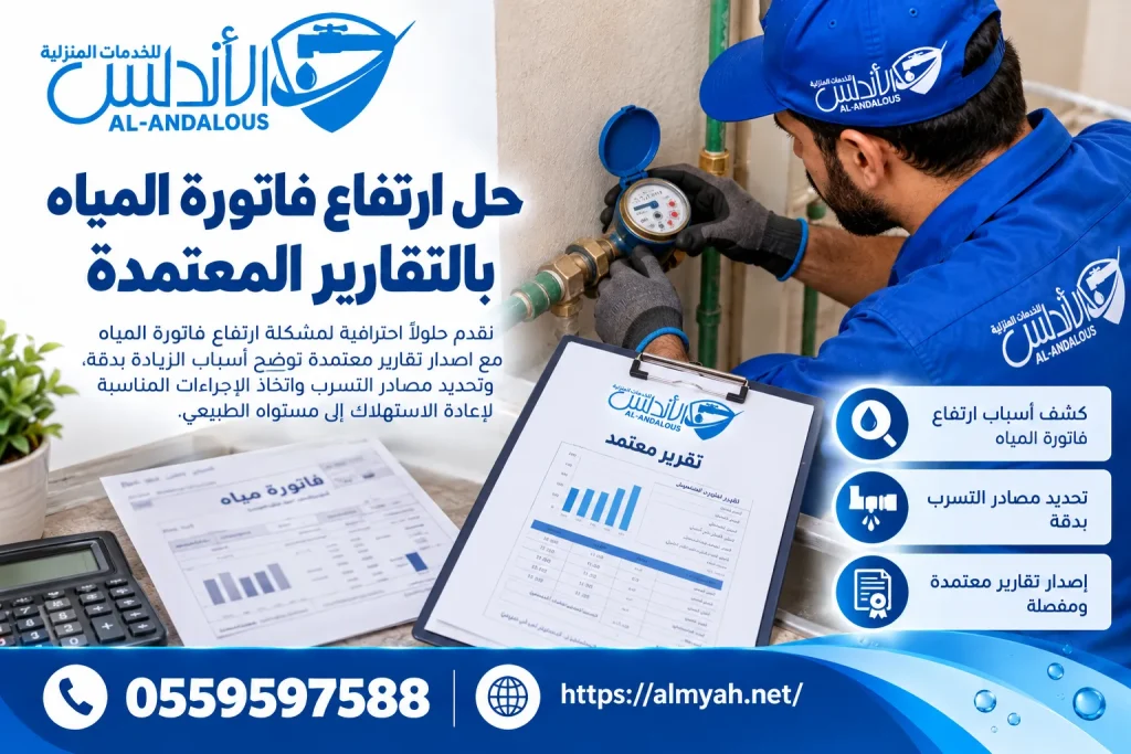 حل ارتفاع فاتورة المياه بالتقارير المعتمدة