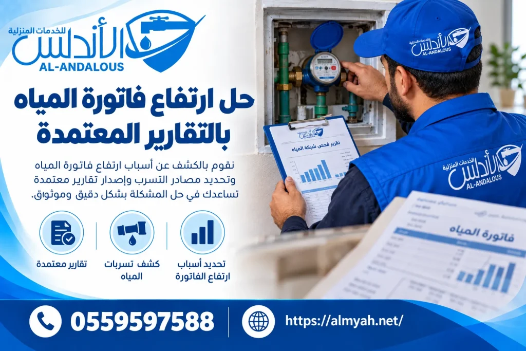 حل ارتفاع فاتورة المياه بالتقارير المعتمدة