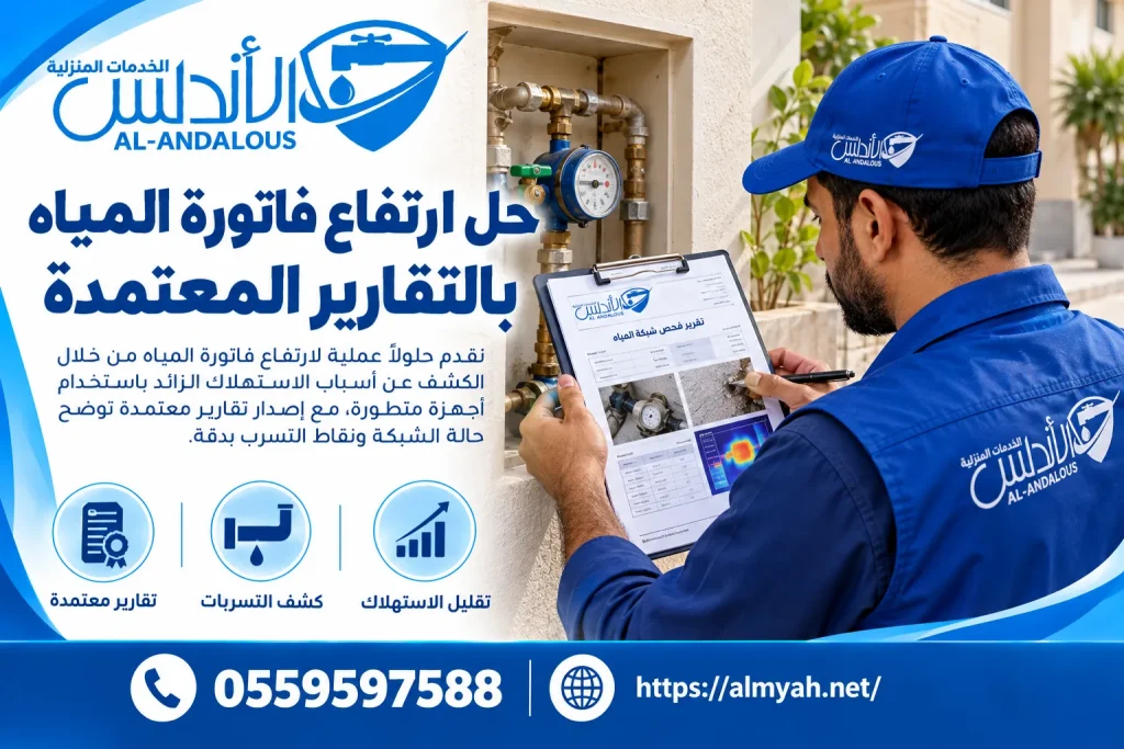 حل ارتفاع فاتورة المياه بالتقارير المعتمدة