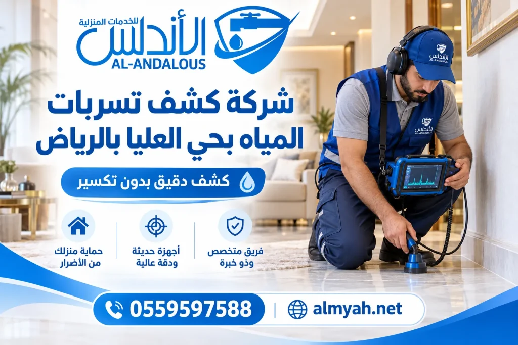 شركة كشف تسربات المياه بحي العليا بالرياض