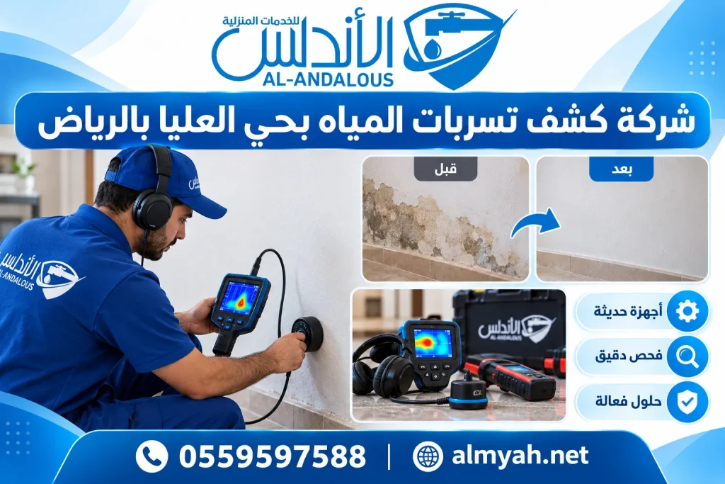 شركة كشف تسربات المياه بحي العليا بالرياض