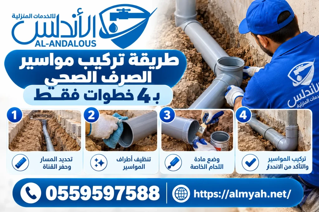 طريقة تركيب مواسير الصرف الصحي بـ 4 خطوات فقط