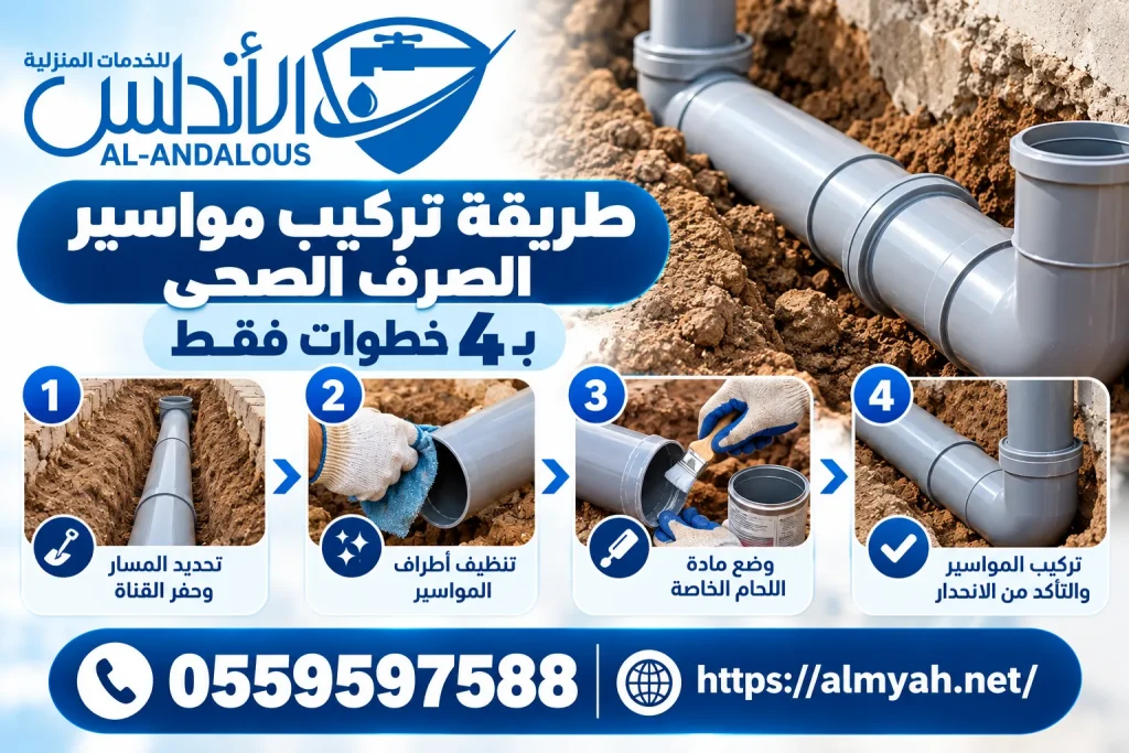 طريقة تركيب مواسير الصرف الصحي بـ 4 خطوات فقط