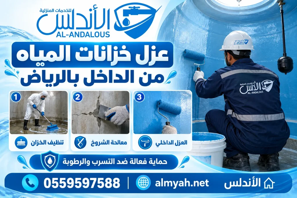 عزل خزانات المياه من الداخل بالرياض